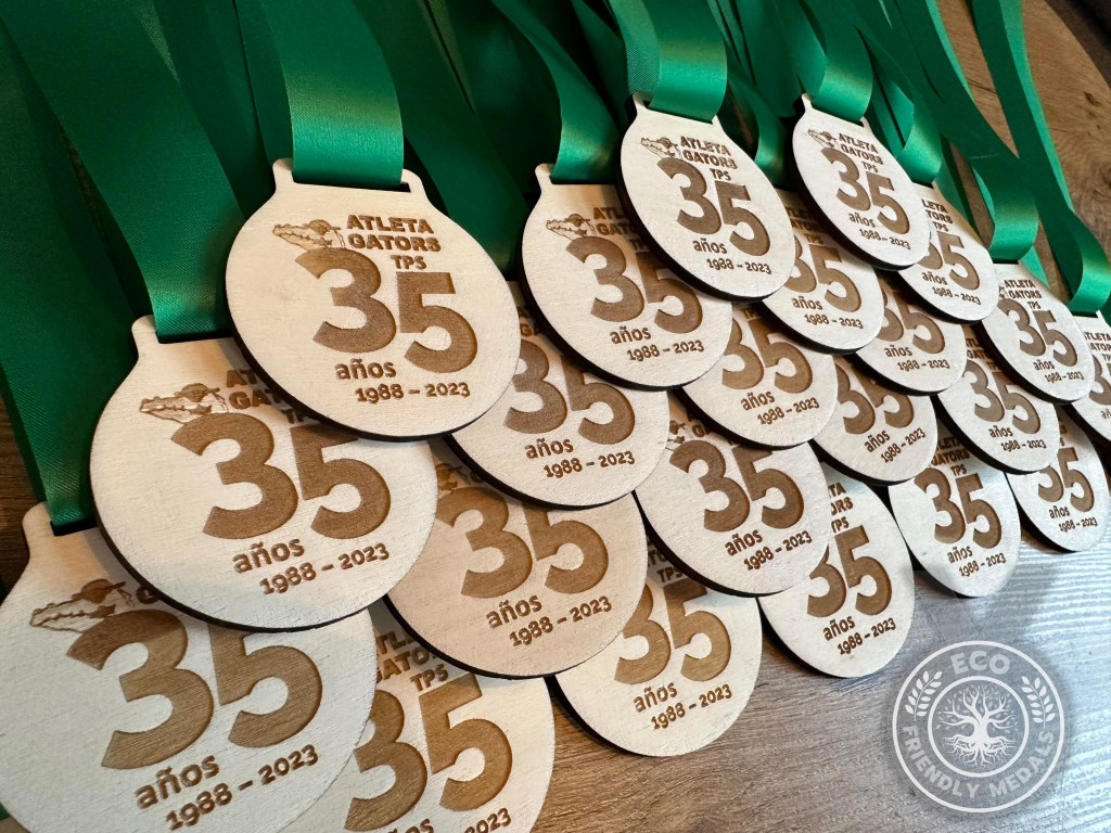custom eco-friendly wooden medals