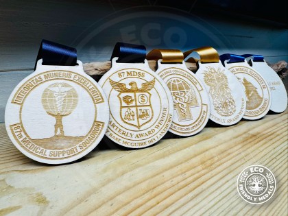 Custom Wooden Medals – Personalised Army, Squad Team Awards