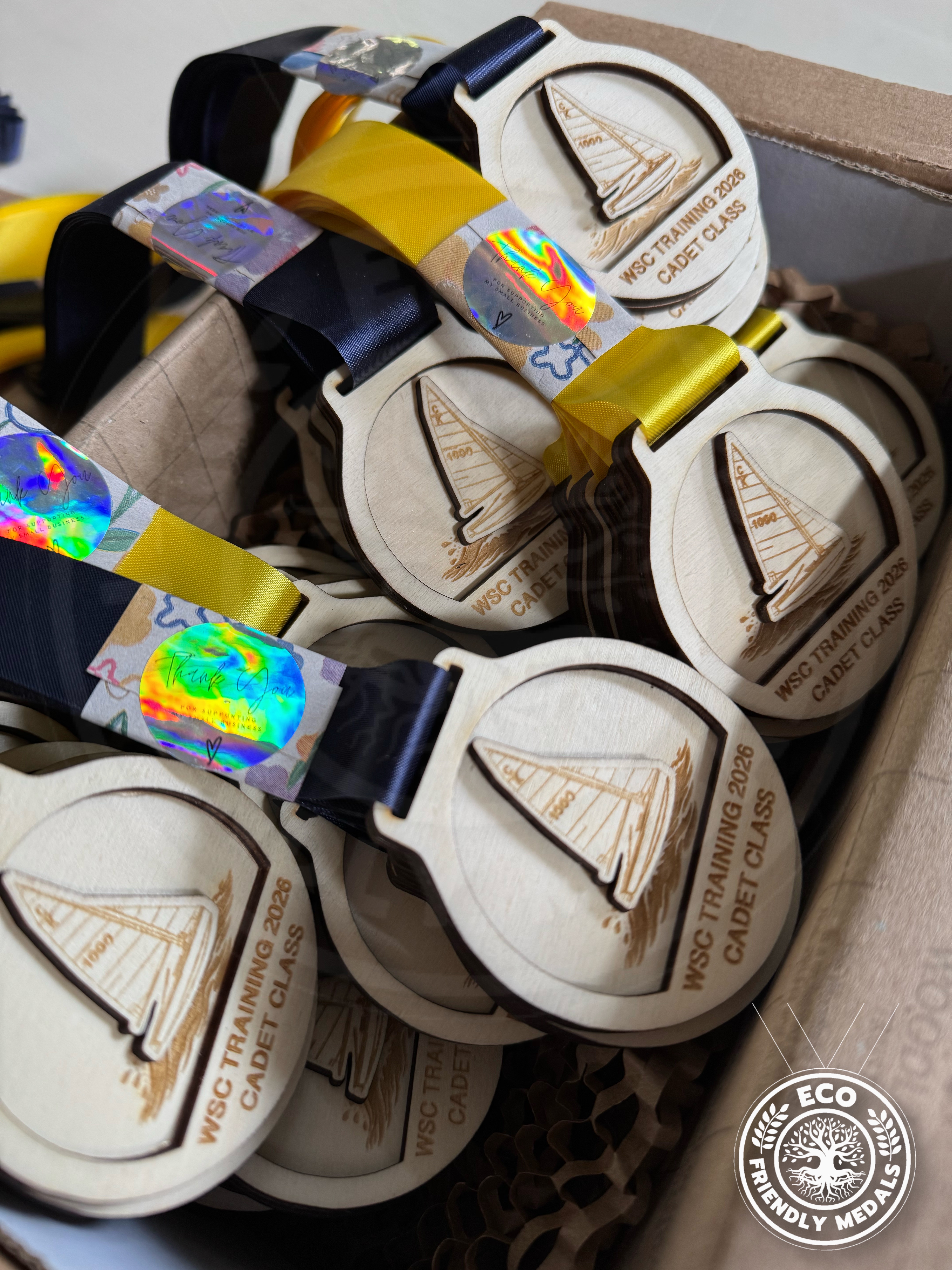 Custom Wooden Medals – 3D Personalised Sailing & Water Sports Medals
