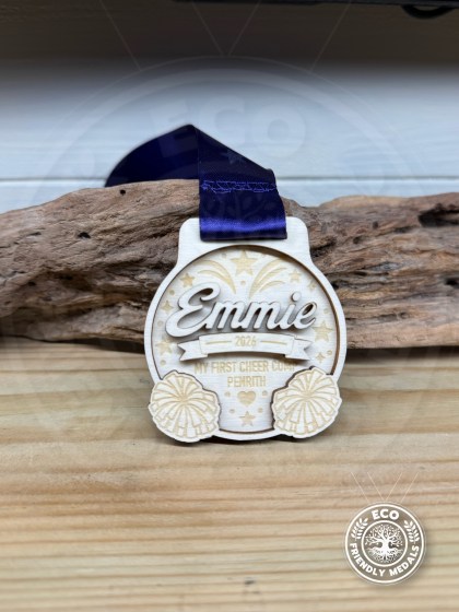Custom Wooden Medals – 3D Personalised Acro & Pom Medals