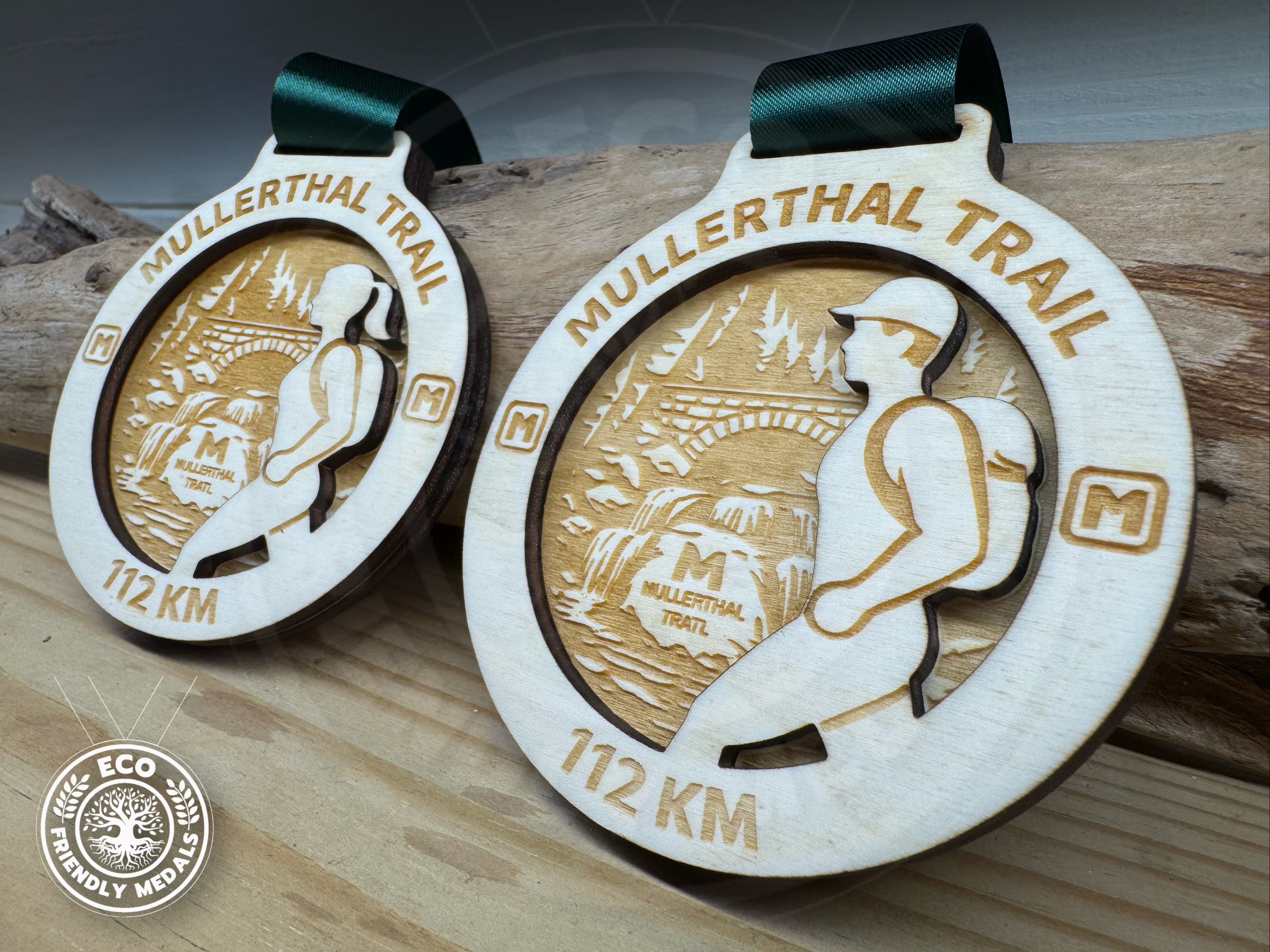 Custom Wooden Medals – 3D Personalised Walking Trail Awards