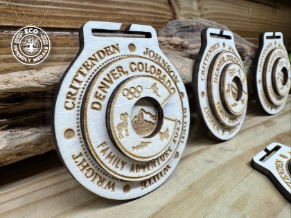 Custom Wooden Medals – 3D Personalised Adventure, Sporting Awards