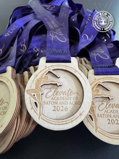 Custom Wooden Medals | 3D Personalised Acro & Baton Medals