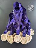 Custom wooden dance and gymnastics medal laser engraved